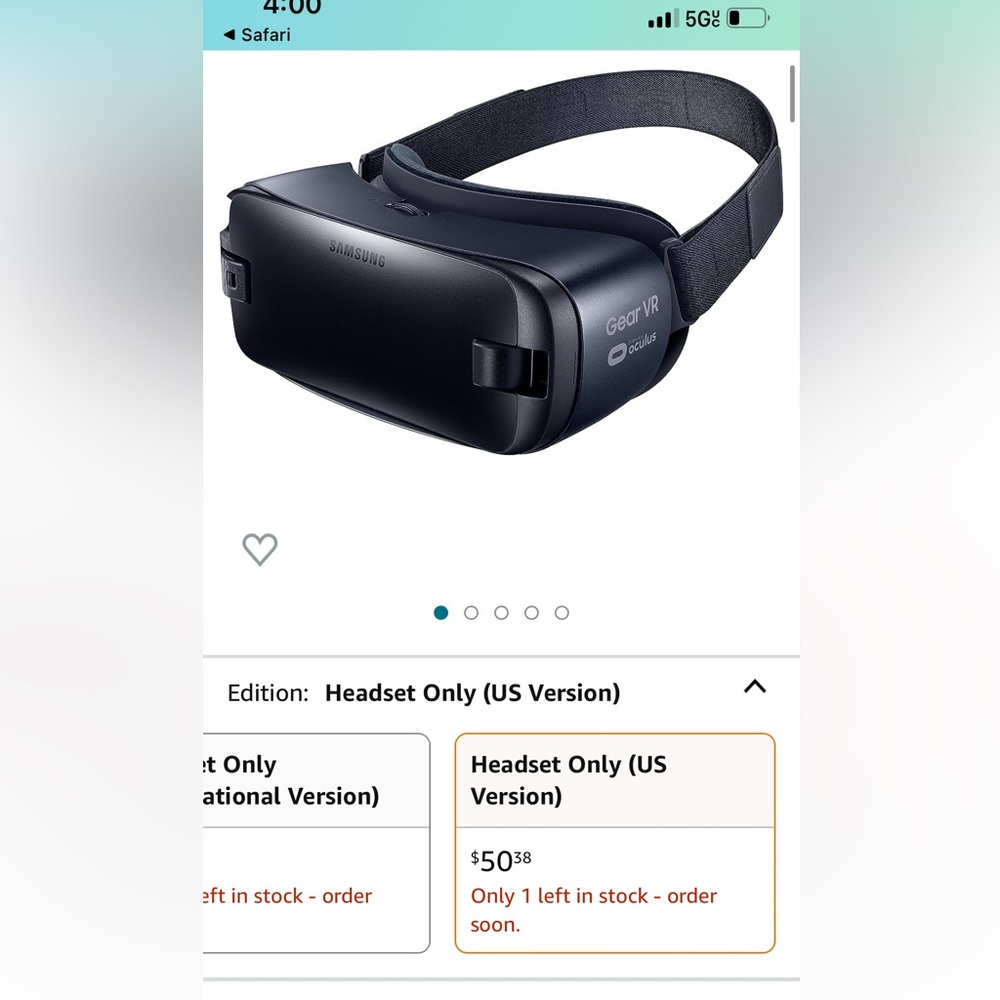 Samsung Gear VR powered by oculus Compatible with: Samsung Galaxy S7 etc. 2016